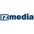 Das Logo von rz-media.de. Das "rz" ist ein weißer Schriftzug auf blauem Grund, rechts daneben steht "meida", ebenfalls in blau.