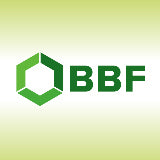 Logo von BBF auf grünem Hintergrund.