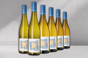 Ein Bild von 2 Fl. Blanc de Noir Spätburgunder, 2 Fl. "Vom Kalkmergel" Chardonnay und 2 Fl. "Steinmeer" Scheurebe.