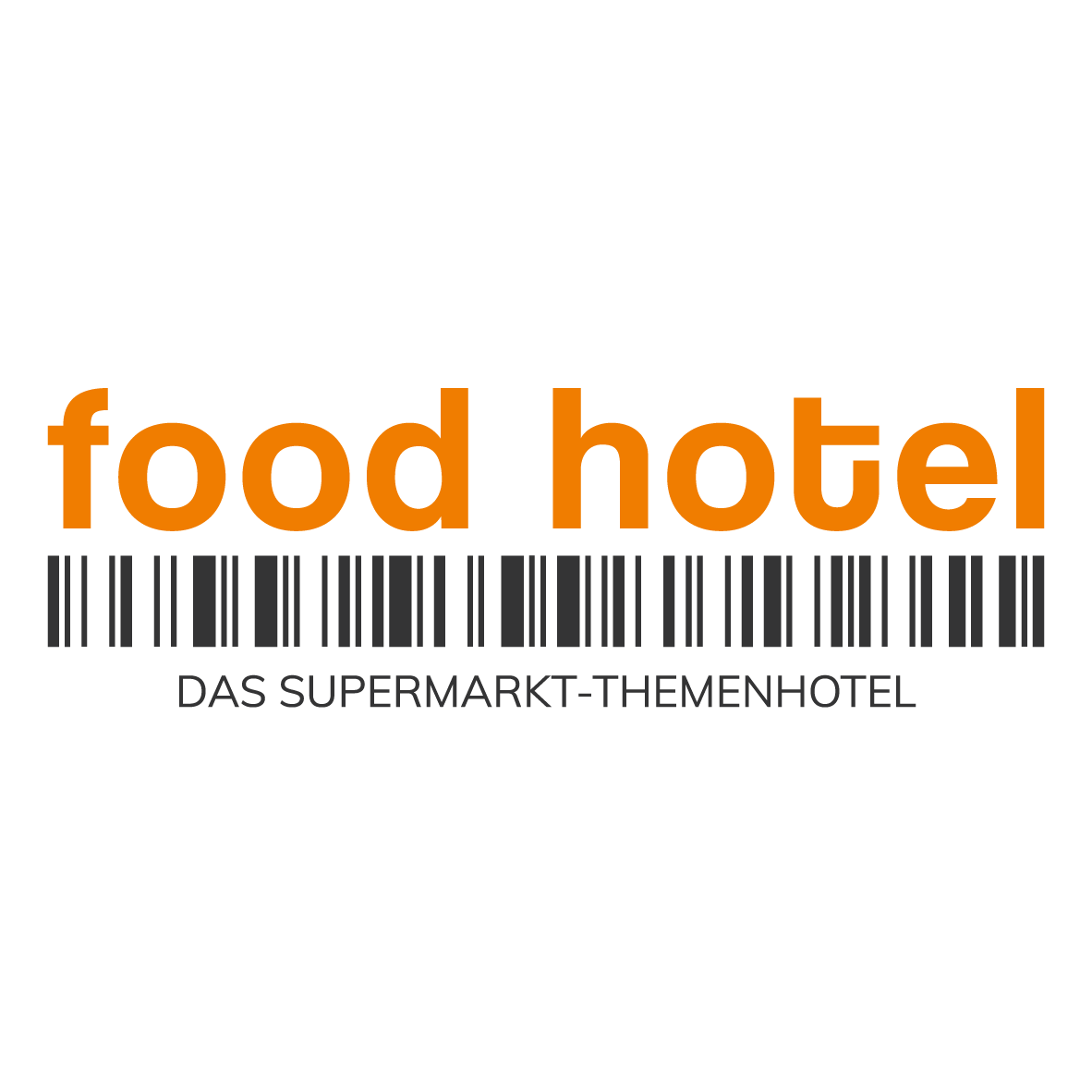 Das Logo des food hotels aus Neuwied mit orangenen und dunkelgrauen Akzenten.