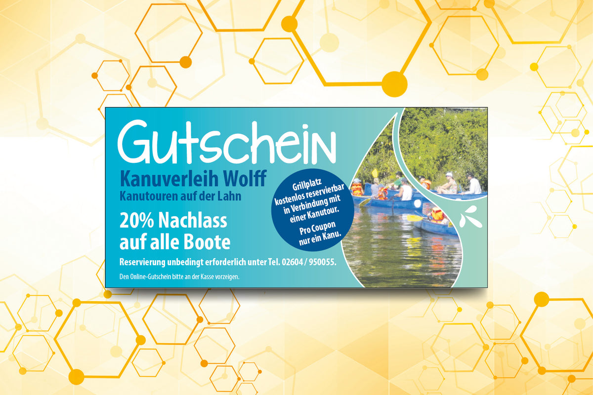 32. Summi-Gutschein für den Kanuverleih Wolff 
