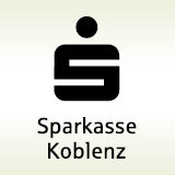 Logo der Firma Sparkasse der Region Koblenz auf einem grünen Hintergrund