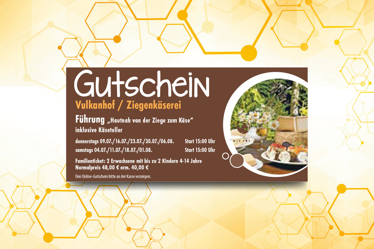 38. Summi-Gutschein für den Vulkanhof / Ziegenkäserei 