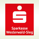 Logo der Firma Sparkasse Westerwald-Sieg auf einem gelb grünlichen Hintergrund