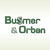 Logo der Firma Busmer & Orben auf einem grünen Hintergrund