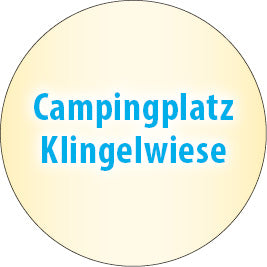 Das Logo des Campingplatzes Klingelwiese