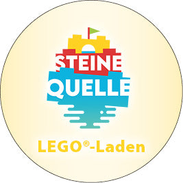 Das Logo der Lego Stein-Quelle
