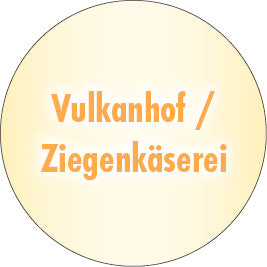 Das Logo des Volkanhofs / Ziegenkäserei