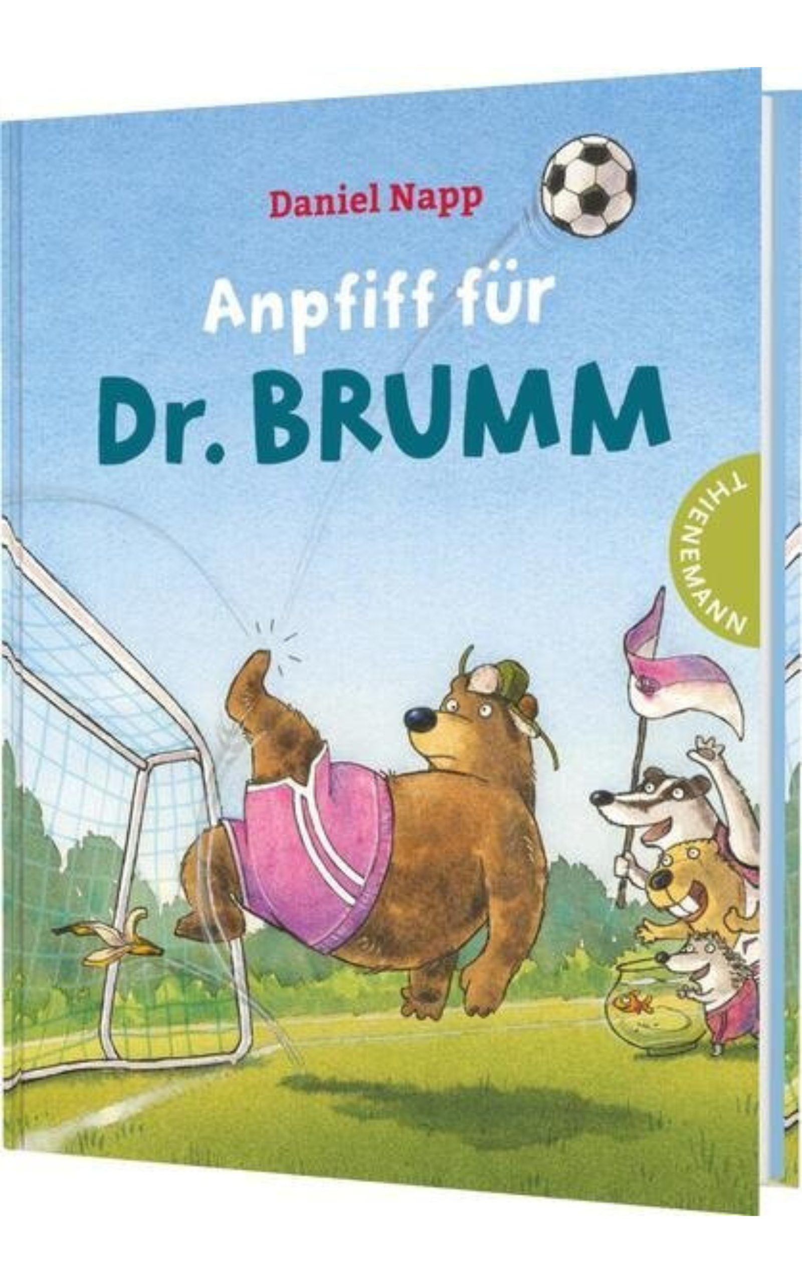 Das Buchcover von „Anpfiff für Dr. Brumm“ von Daniel Napp.