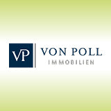 Logo von Von Poll Immobilien auf grünem Hintergund.