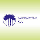 Logo von Zaunsysteme Kul auf grünem Hintergrund.