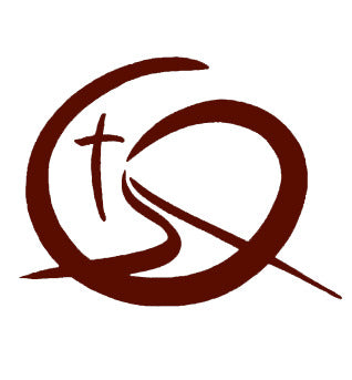 Das Logo von Forum Vinzenz Pallotti in Weinrot