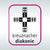 Logo der Kreuznacher Diakonie auf grauem Hintergrund.
