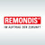 Logo von Remondis auf grauem Hintergrund.