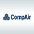 Logo von CompAir auf grauem Hintergrund.