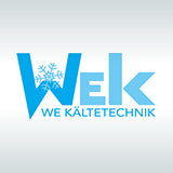 Logo von WEK auf grauem Hintergrund.