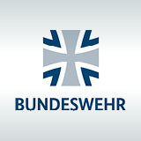 Logo der Bundeswehr auf grauem Hintergrud.