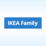 Logo von IKEA auf hellblauem Hintergrund