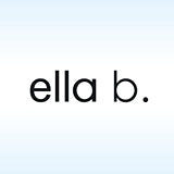 Logo von ella b. auf hellblauem Hintergrund