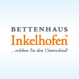 Logo von Bettenhaus Inkelhofen auf hellblauem Hintergrund.