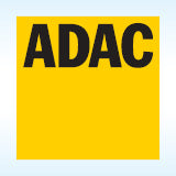 Logo von ADAC Mittelrhein auf hellblauem Hintergrund.