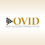 Das Logo von Ovid mit goldenem Hintergrund