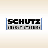 Das Logo von Schütz Energys mit goldenem Hintergrund