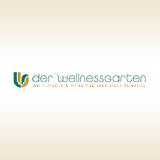 Logo von "Der Welnessgarten" mit goldenem Hintergrund
