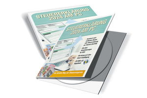 Zu Sehen ist die CD-Hülle für "Steuererklärung 2024 am PC".