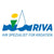 Das Logo von RIVA auf einem weißen Hintergrund