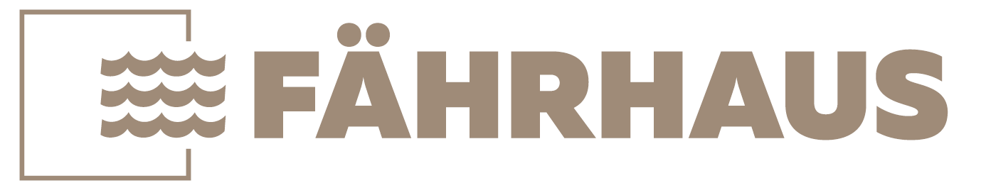 Das Logo von dem Fährhaus in Koblenz in grau auf einem weißen Hintergrund 