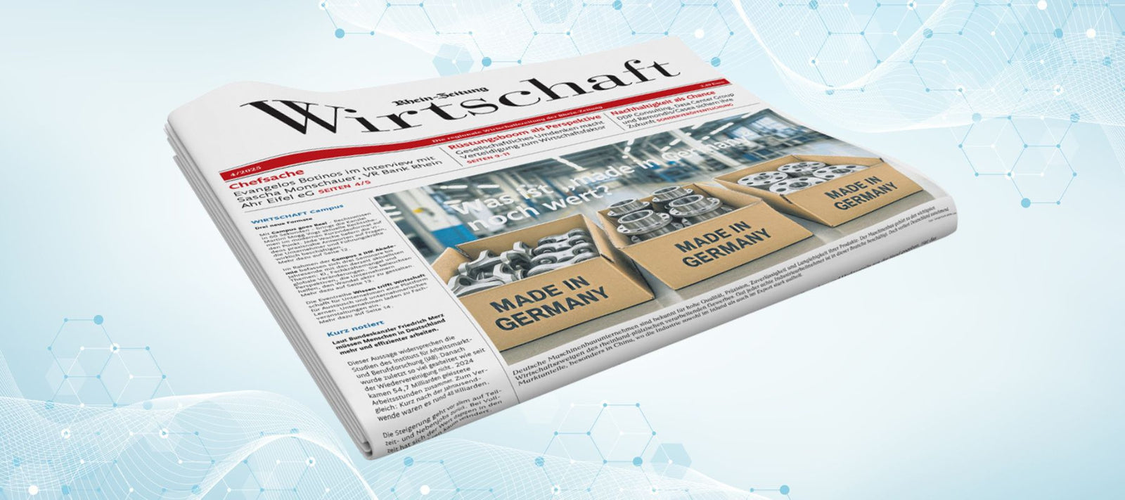 Das Produktbild der vierten WIRTSCHAFT-Ausgabe der Rhein-Zeitung