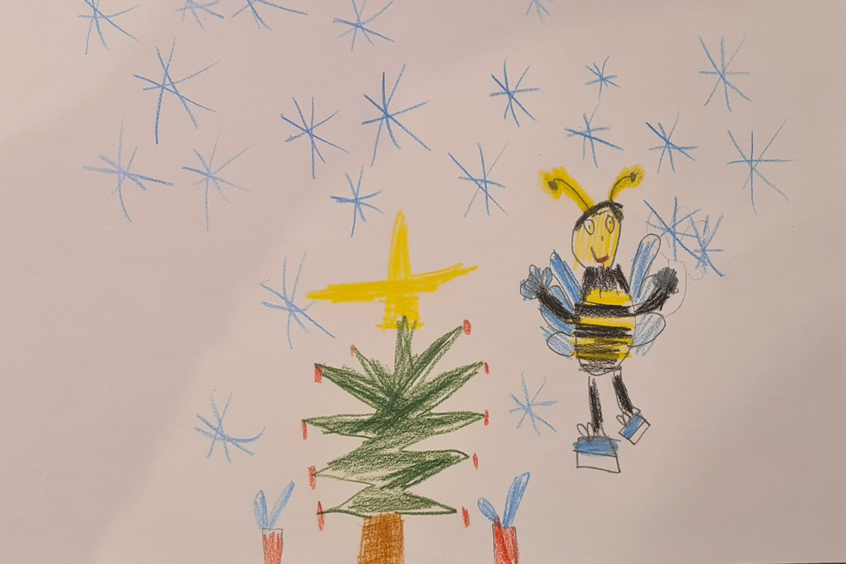 Summi an einem Weihnachtsbaum 