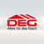 Logo der DEG mit rotem Schriftzug. Subline "Alles für das Dach".