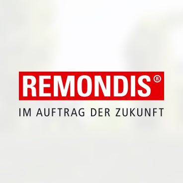 Logo von Remondis. Subline "Im Auftrag der Zukunft".