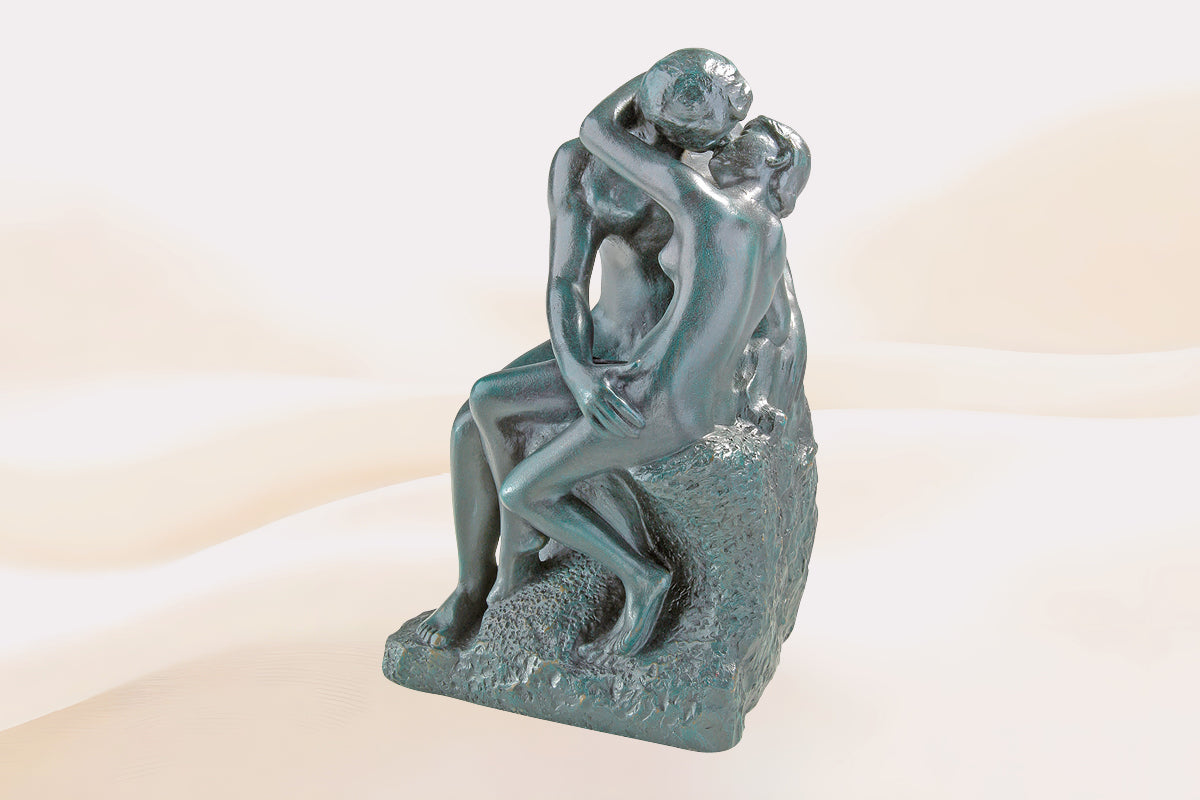Auguste Rodin: Skulptur "Der Kuss" (19 cm), Kunstbronze