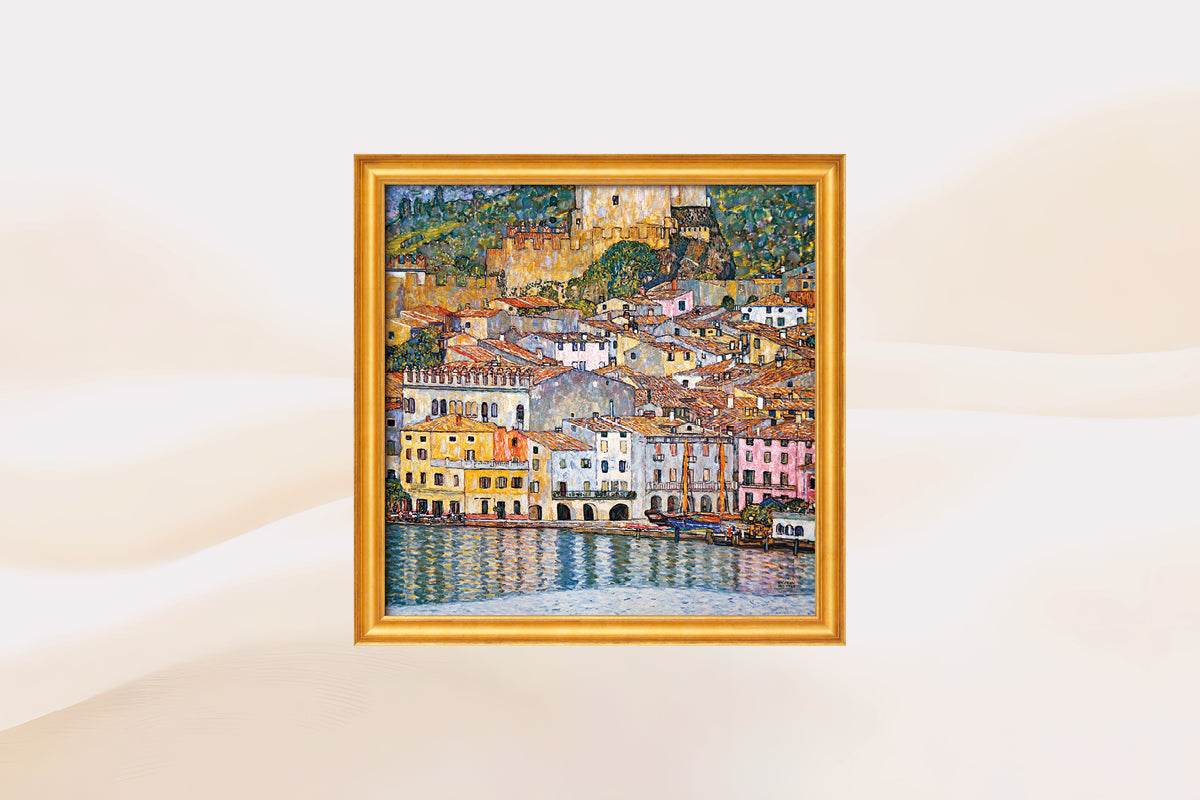 Gustav Klimt: Bild "Malcesine am Gardasee" (1913), gerahmt