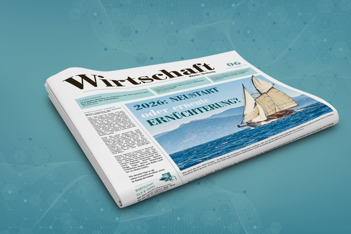Die 06. Ausgabe der „Wirtschaft“ der Rhein‑Zeitung aus dem Dezember 2025.