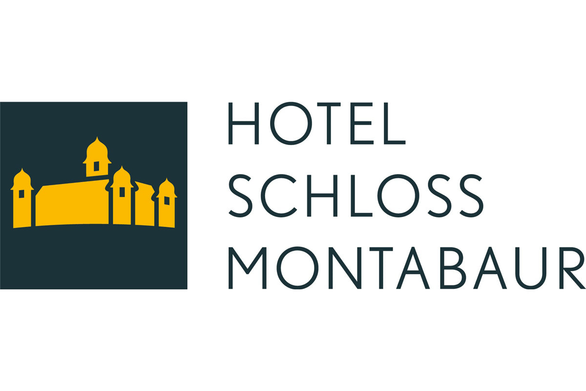 Das Logo des Hotel Schloss Montabaur in schwarzer Schrift auf weißem Hintergrund.