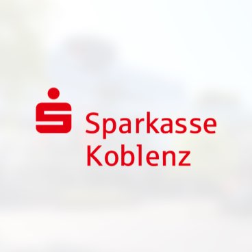 Logo der Sparkasse Koblenz. Links daneben ein rotes S, darüber ein roter Punkt.