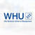 Logo der WHU als Schriftzug. Subline "Otto Beisheim School of Management"